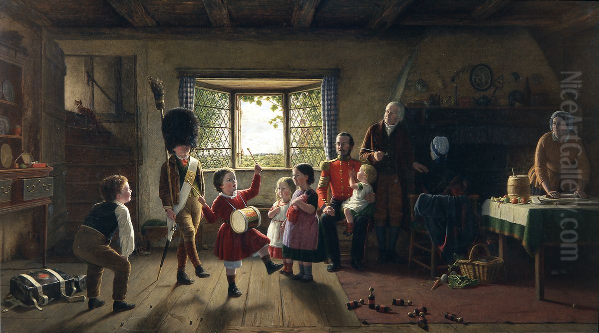 The Volunteers Oil Painting by Frederick Daniel Hardy