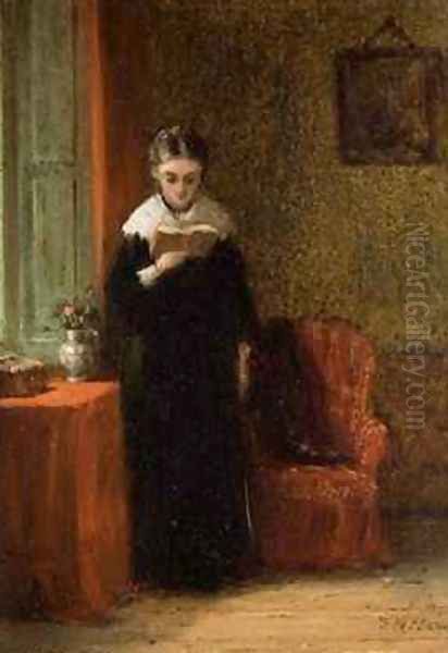 Pleasant Pages Oil Painting by Frederick Daniel Hardy