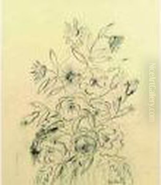 Bouquet De Fleurs. Oil Painting by Madeleine Berly De Vlaminck