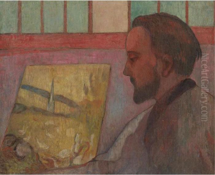 Portrait D'emile Schuffenecker Oil Painting by Emile Bernard