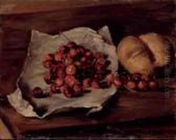 Natura Morta Con Ciliegie Oil Painting by Emile Bernard