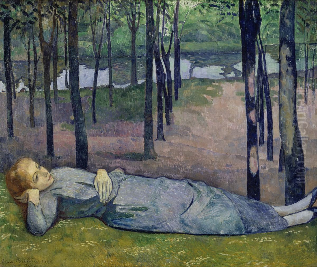 Madeleine Au Bois D'amour Oil Painting by Emile Bernard