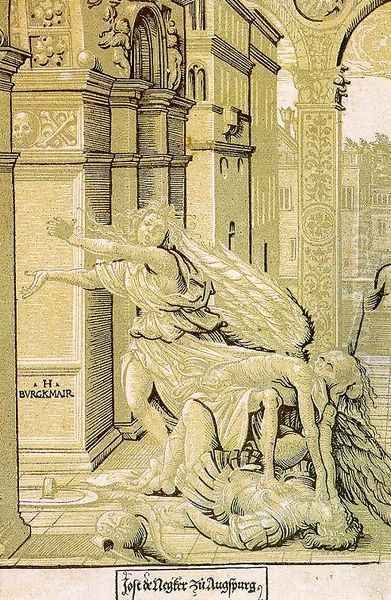 Death Killing the Lovers 1510 Oil Painting by Follower of Hans Burgkmair