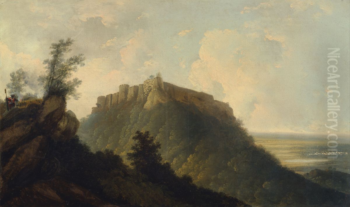 The Fort of Bidjegur Oil Painting by William Hodges