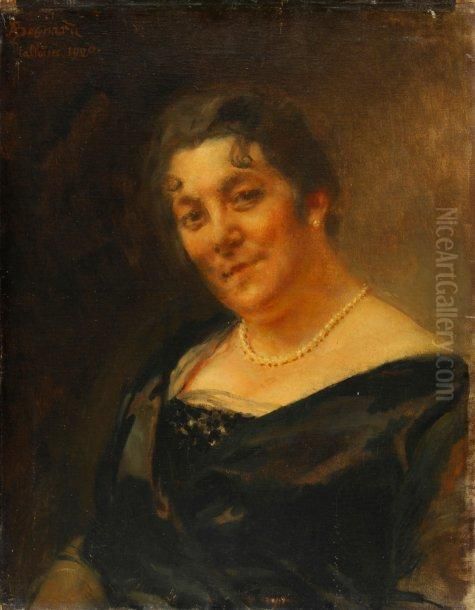 Portrait De Madame R. 
D., 
Talloires Oil Painting by Paul Albert Besnard