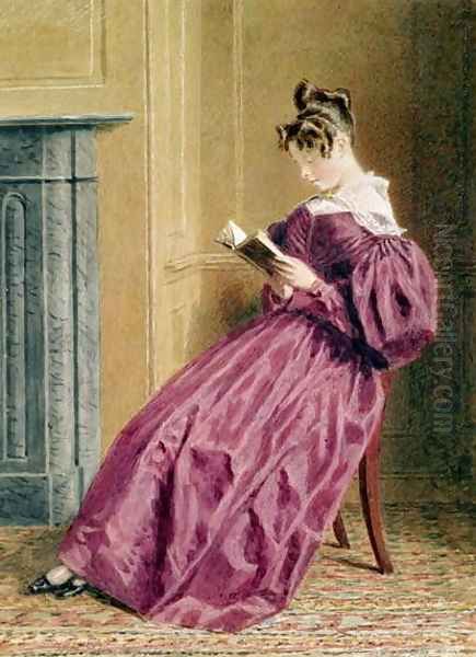 Mrs Gurney Hoare Oil Painting by William Henry Hunt