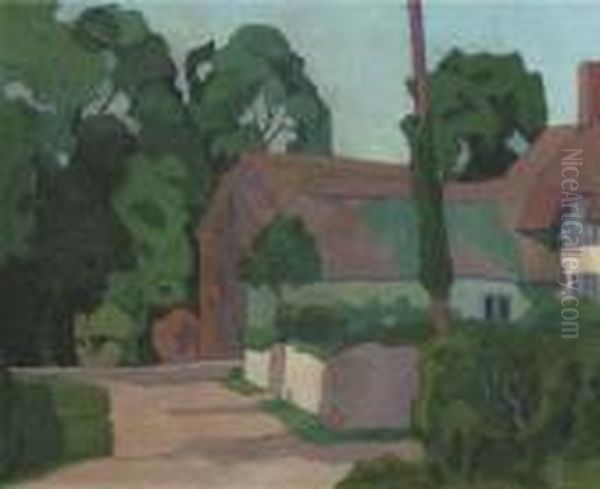 A Devon Farmhouse Oil Painting by Robert Polhill Bevan