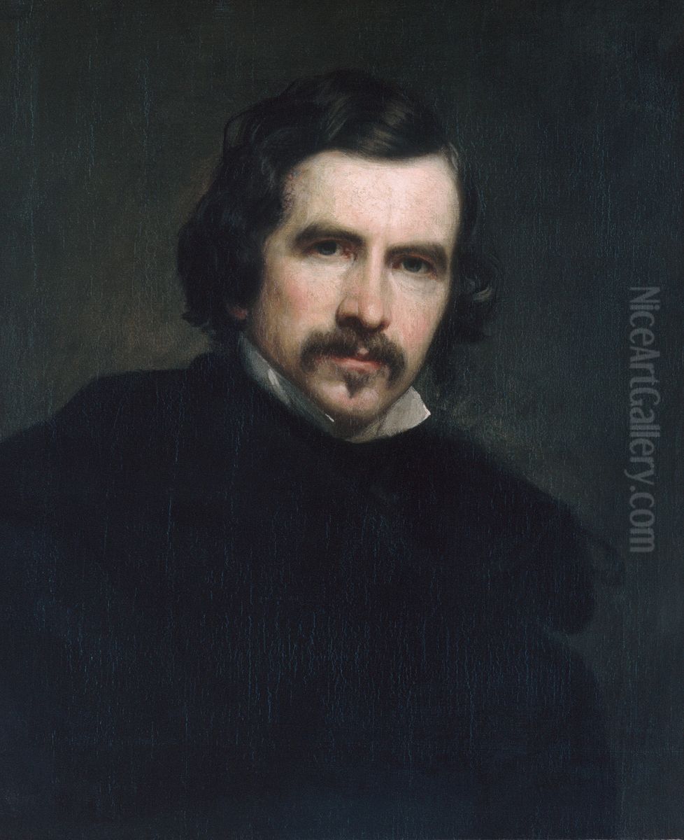 Portrait of the Artist Oil Painting by George Peter Alexander Healy