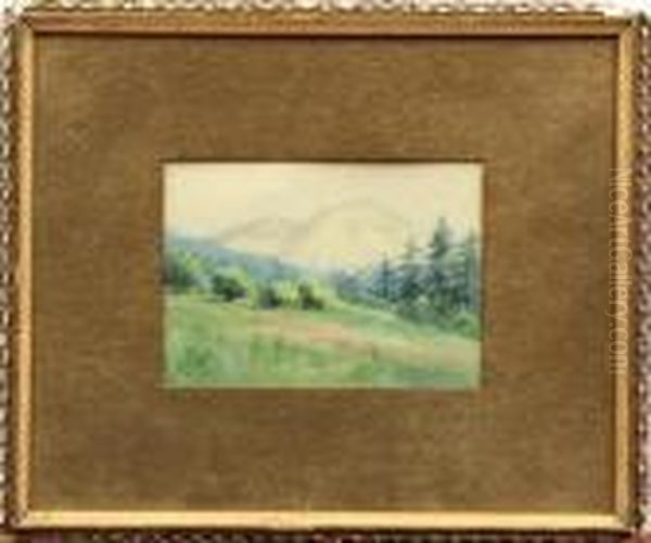 Distant Mountains Oil Painting by Albert Bierstadt