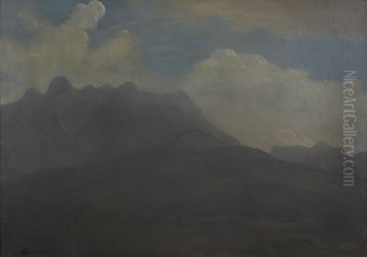 Mountains And Foothills Oil Painting by Albert Bierstadt