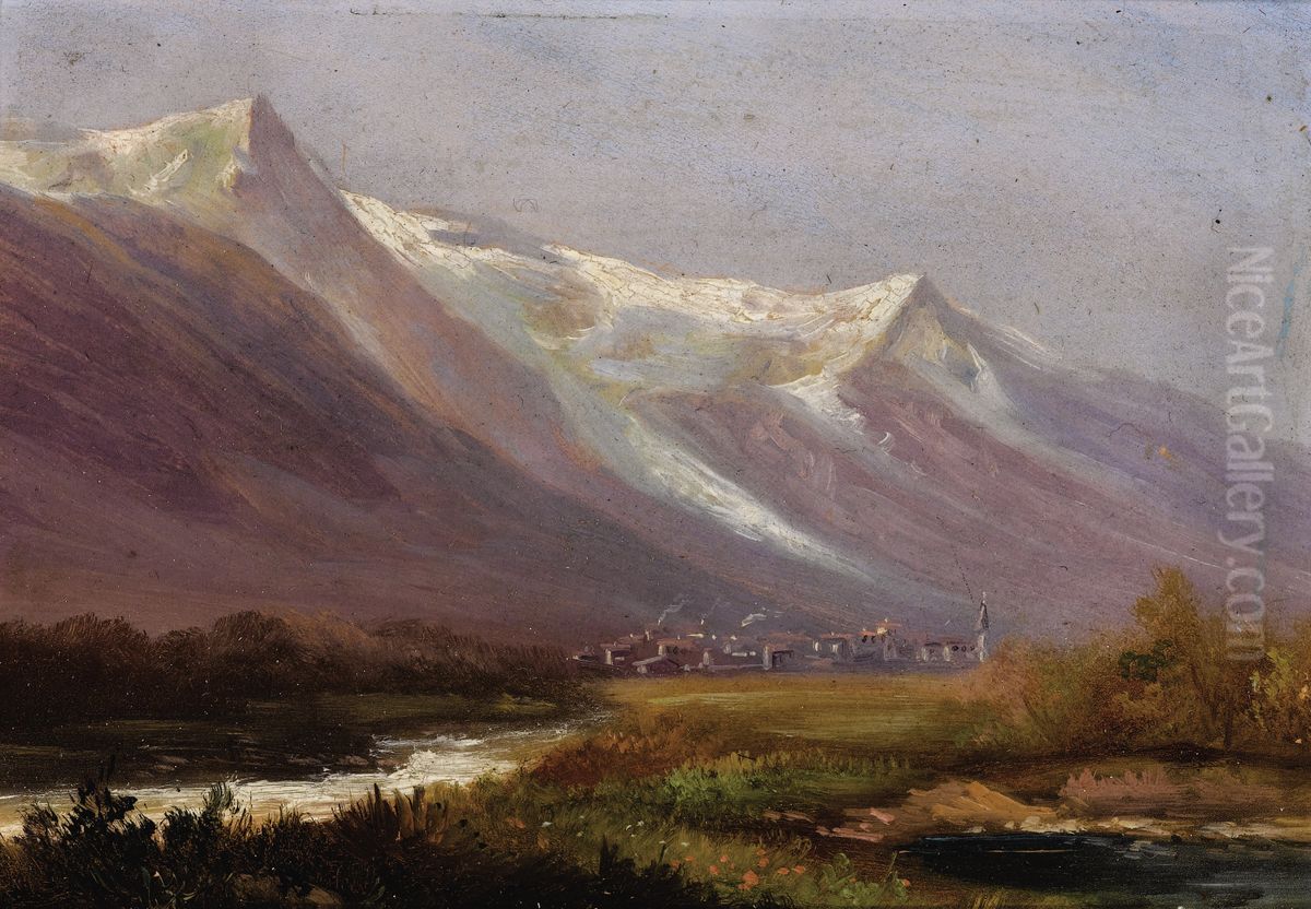 Study Of Mountains Oil Painting by Albert Bierstadt