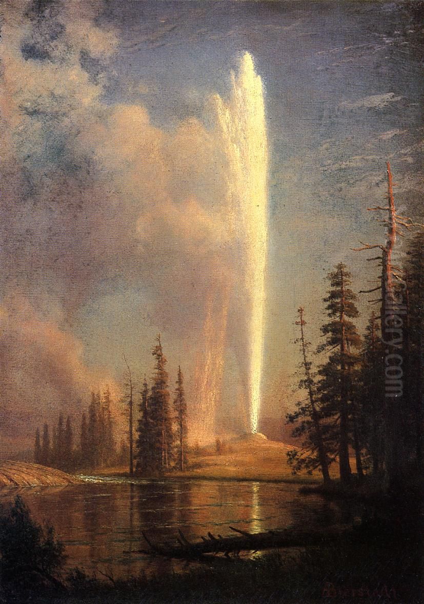Old Faithful Oil Painting by Albert Bierstadt