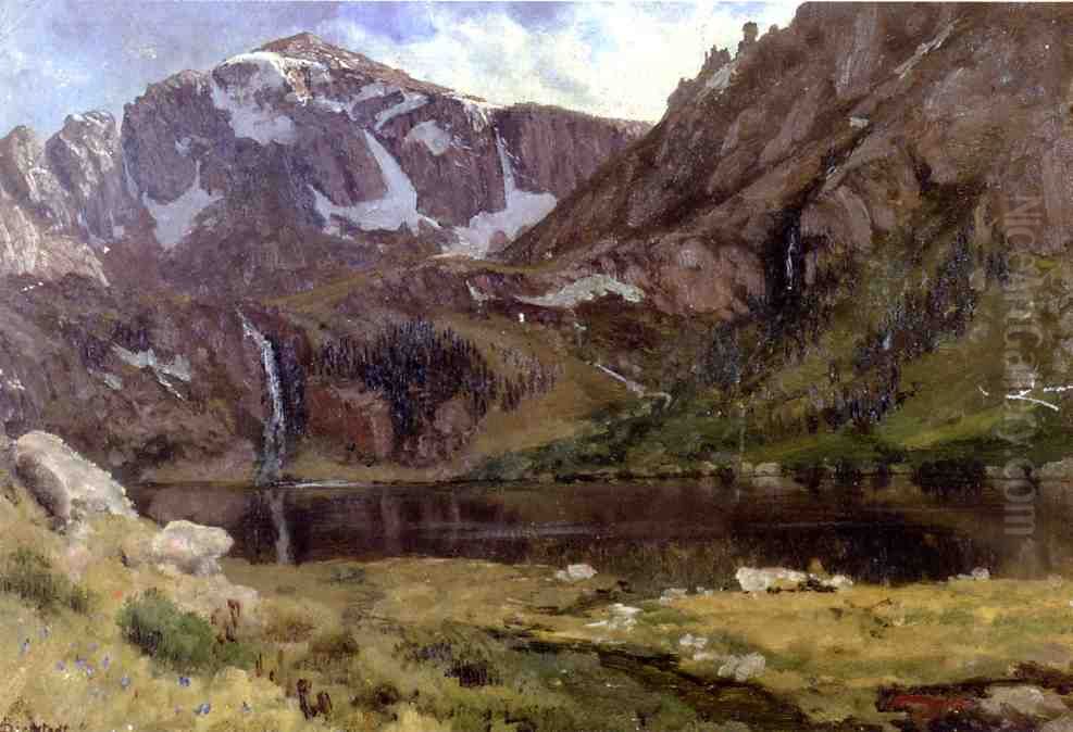 Mountain Lake Oil Painting by Albert Bierstadt