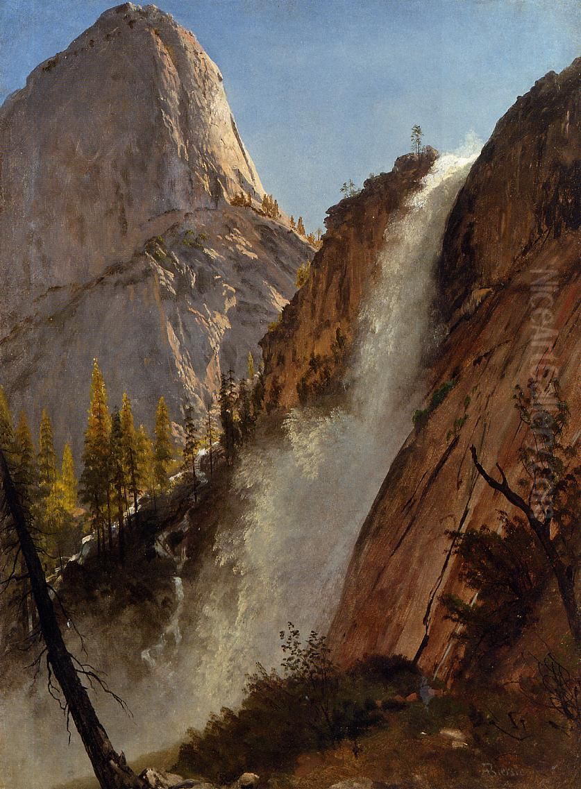 Liberty Cap, Yosemite Oil Painting by Albert Bierstadt