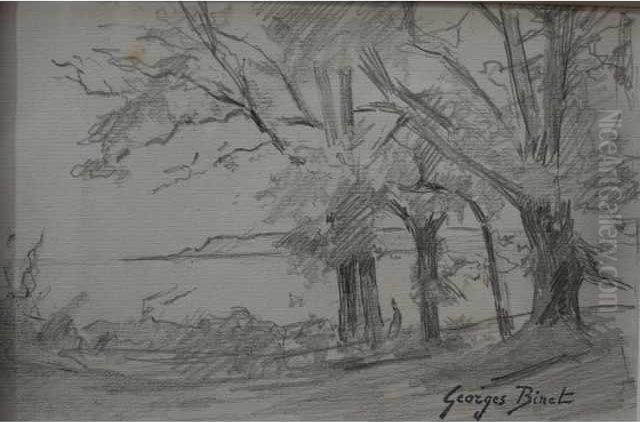 Sainte Adresse A Travers Les Arbres Oil Painting by Georges Binet