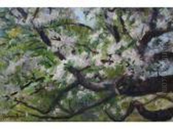 Branche De Pommier En Fleurs Oil Painting by Georges Binet