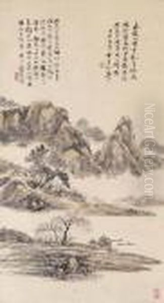 Spring Time Oil Painting by Huang Binhong