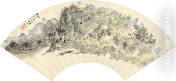 Scenery Of Yangshuo Oil Painting by Huang Binhong