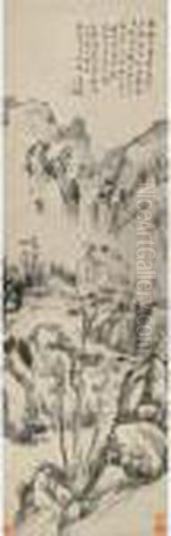 Ink Landscape Oil Painting by Huang Binhong