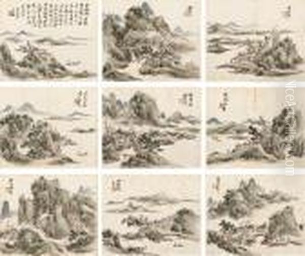 Landscapes Oil Painting by Huang Binhong