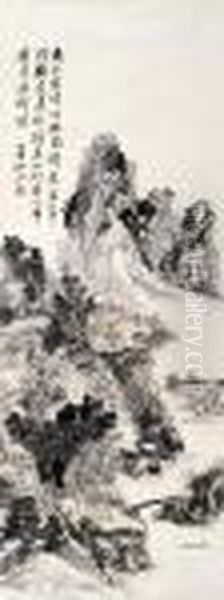 Huang Binhonglandscape Oil Painting by Huang Binhong