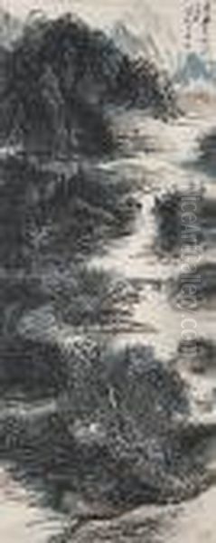 Hanging Scroll Oil Painting by Huang Binhong