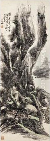 Landscape Of Yang Shuo Oil Painting by Huang Binhong