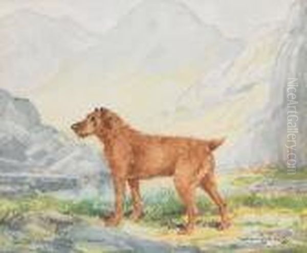 Portrait Of The Lakeland Terrier 'butcher' Oil Painting by Binks, R. Ward