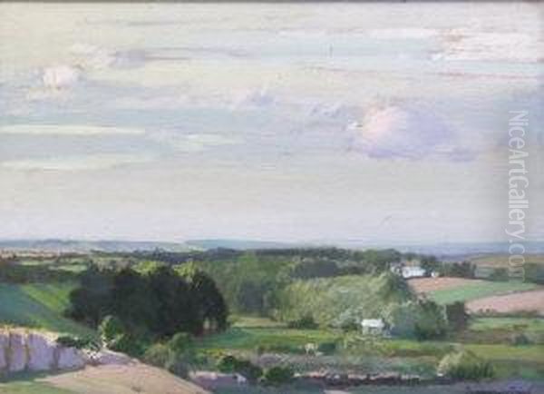 West Country Landscape Oil Painting by Samuel John Lamorna Birch