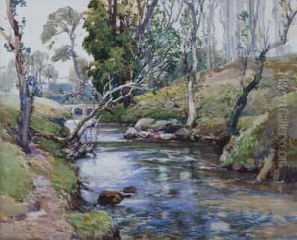 The Stream At Lamorna Oil Painting by Samuel John Lamorna Birch