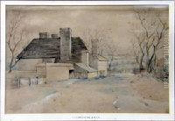 Cornish Farm Oil Painting by Samuel John Lamorna Birch