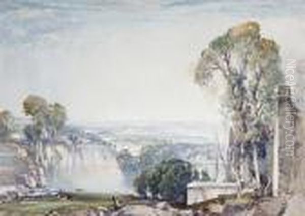 Arcadian Landscape Oil Painting by Samuel John Lamorna Birch
