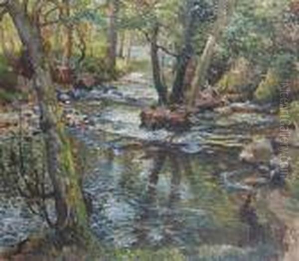 The Dimpled Pool In June, Devon Oil Painting by Samuel John Lamorna Birch