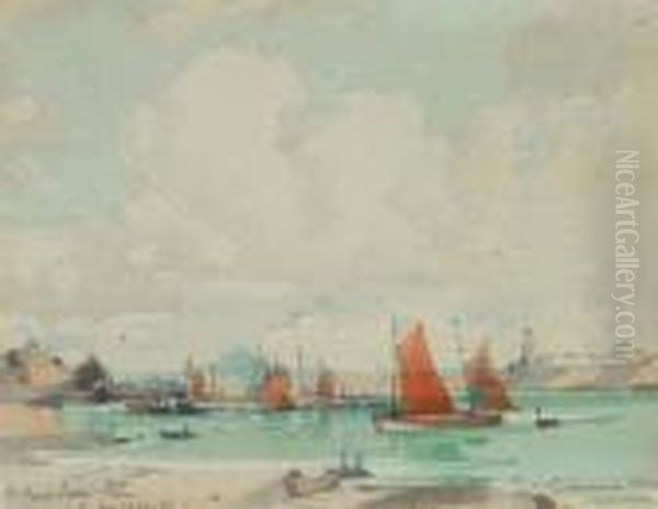 To Paul, Fiona, John With My Regards Oil Painting by Samuel John Lamorna Birch