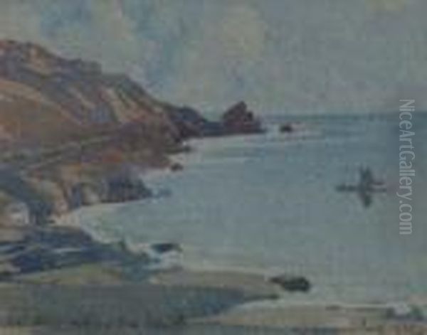 Coastal Landscape Oil Painting by Samuel John Lamorna Birch