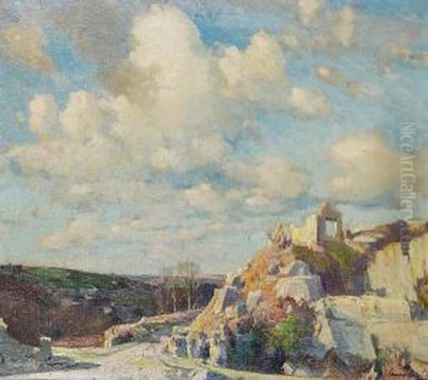 South Of France Oil Painting by Samuel John Lamorna Birch