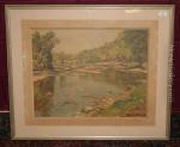 River View Oil Painting by Samuel John Lamorna Birch