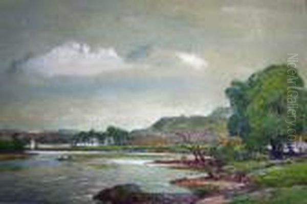 On The Lochy, Inverness Shire Oil Painting by Samuel John Lamorna Birch