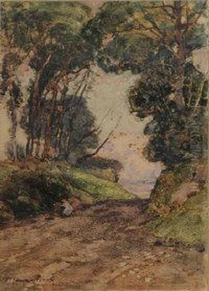 A Lamorna Valley Oil Painting by Samuel John Lamorna Birch