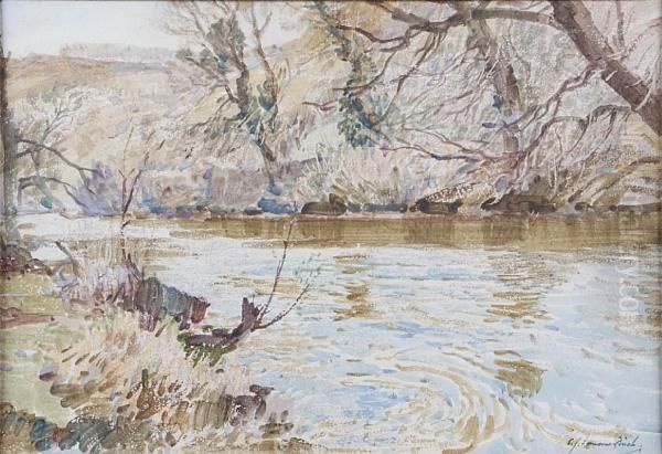 Spring, Devonshire Stream Oil Painting by Samuel John Lamorna Birch