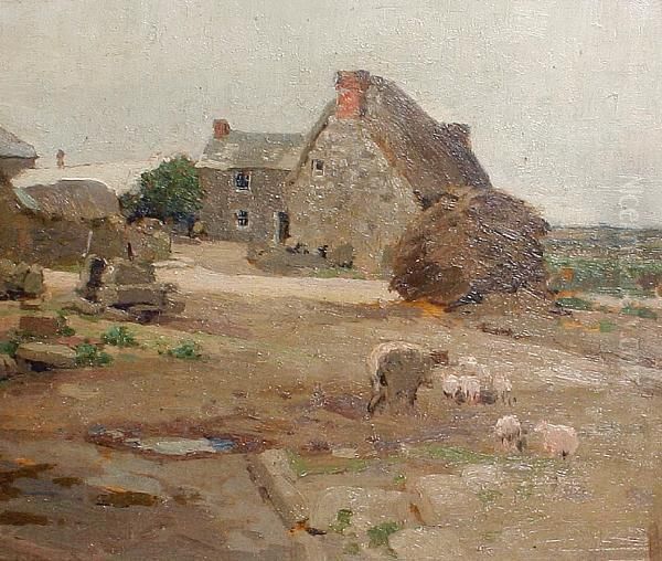 Boleigh, Penwith, Cornwall Oil Painting by Samuel John Lamorna Birch