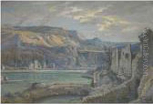 River Landscape Near Lamorna Cove Oil Painting by Samuel John Lamorna Birch