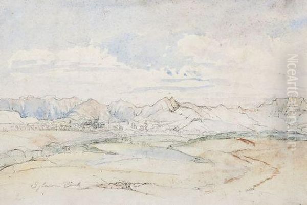 An Extensive Mountainous Landscape Oil Painting by Samuel John Lamorna Birch