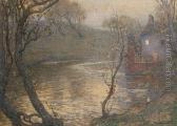 Lamorna Pool Oil Painting by Samuel John Lamorna Birch