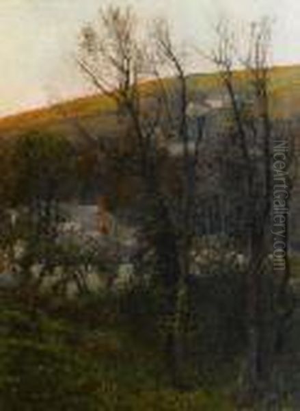 Lamorna Valley, Late Afternoon Oil Painting by Samuel John Lamorna Birch