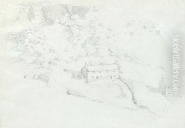 Sunny Vale Cottage, Lamorna Cove Oil Painting by Samuel John Lamorna Birch