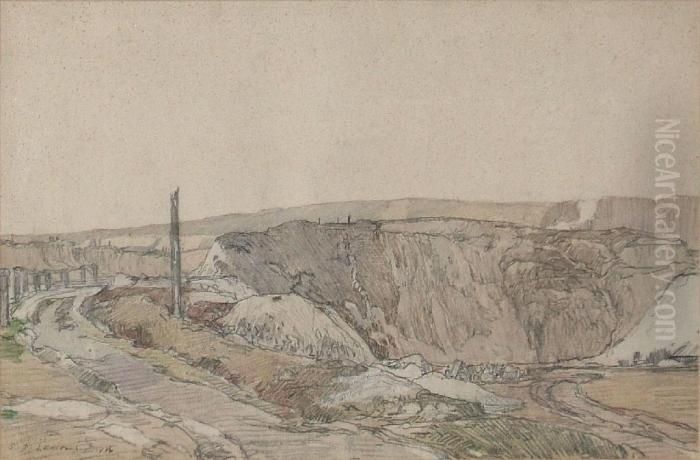 China Clay Workings Oil Painting by Samuel John Lamorna Birch