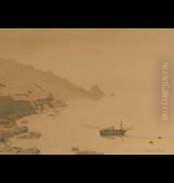 Drawing The Seine Net Oil Painting by Samuel John Lamorna Birch