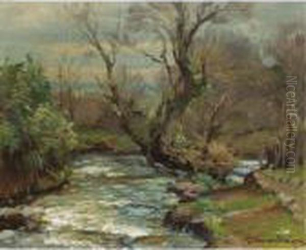 November From My Garden Oil Painting by Samuel John Lamorna Birch