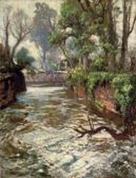 Shining Thro' Tearsstretcher Oil Painting by Samuel John Lamorna Birch